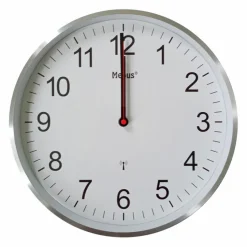 Mebus Wanduhren-Funkwanduhr 19411 Ø 30 cm Silber