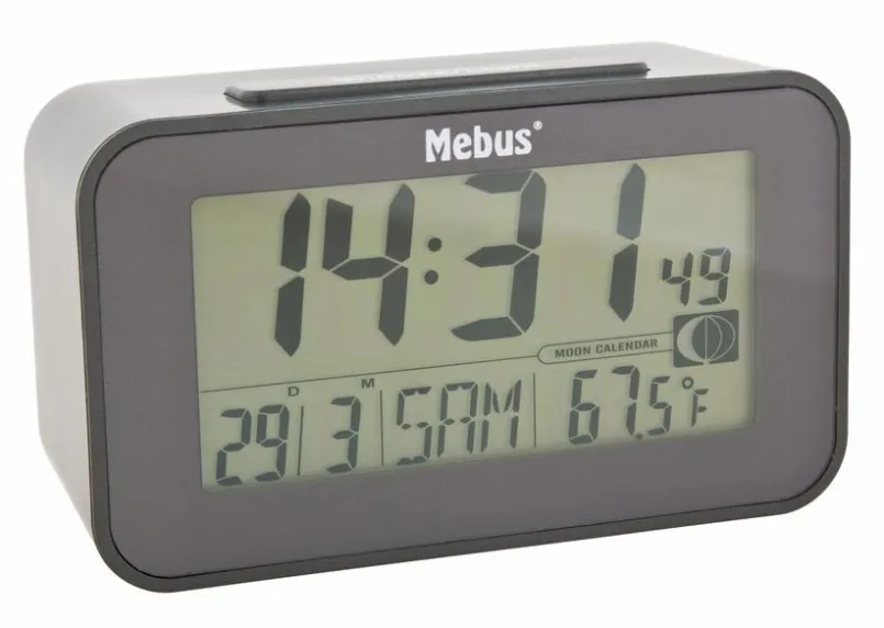 Wecker|Mebus Funkwecker 51460 Schwarz