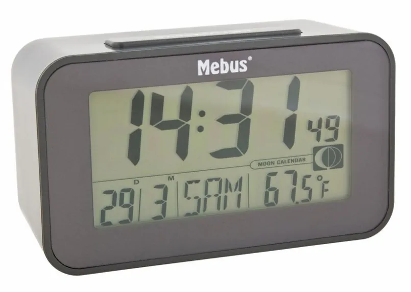 Wecker|Mebus Funkwecker 51460 Schwarz