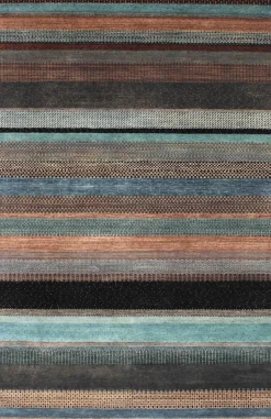 Natur(Look) Teppiche-Gabbehteppich Nomad Alameh 200 x 295 cm Türkis / Grau