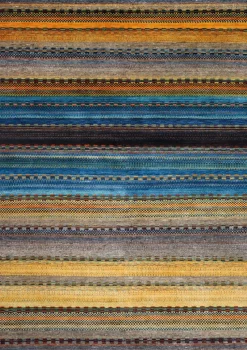 Natur(Look) Teppiche-Gabbehteppich Nomad Alameh 200 x 295 cm Gelb / Blau
