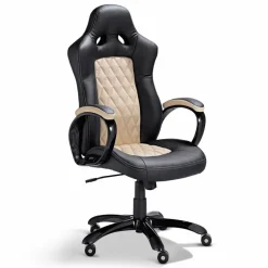 Bürostühle|Kinderschreibtischstühle|BOOOM Gamingstuhl Le Mans Creme