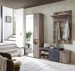 Garderoben-Komplettsets|Innostyle Garderobenkombination Linea Eiche