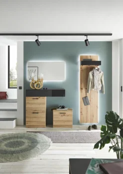 Musterring Garderoben-Komplettsets-Garderobenkombination Odessa Eiche Artisan
