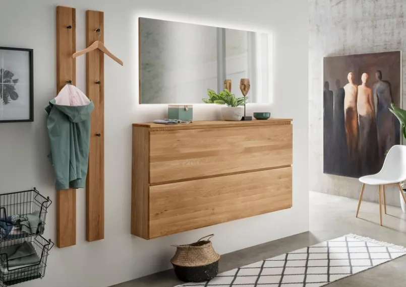 Gradel Garderoben-Komplettsets-Garderobenkombination Siena Wildeiche