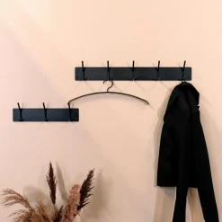 Spinder Design Garderobenständer & -Haken-Garderobenleiste Fusion Schwarz