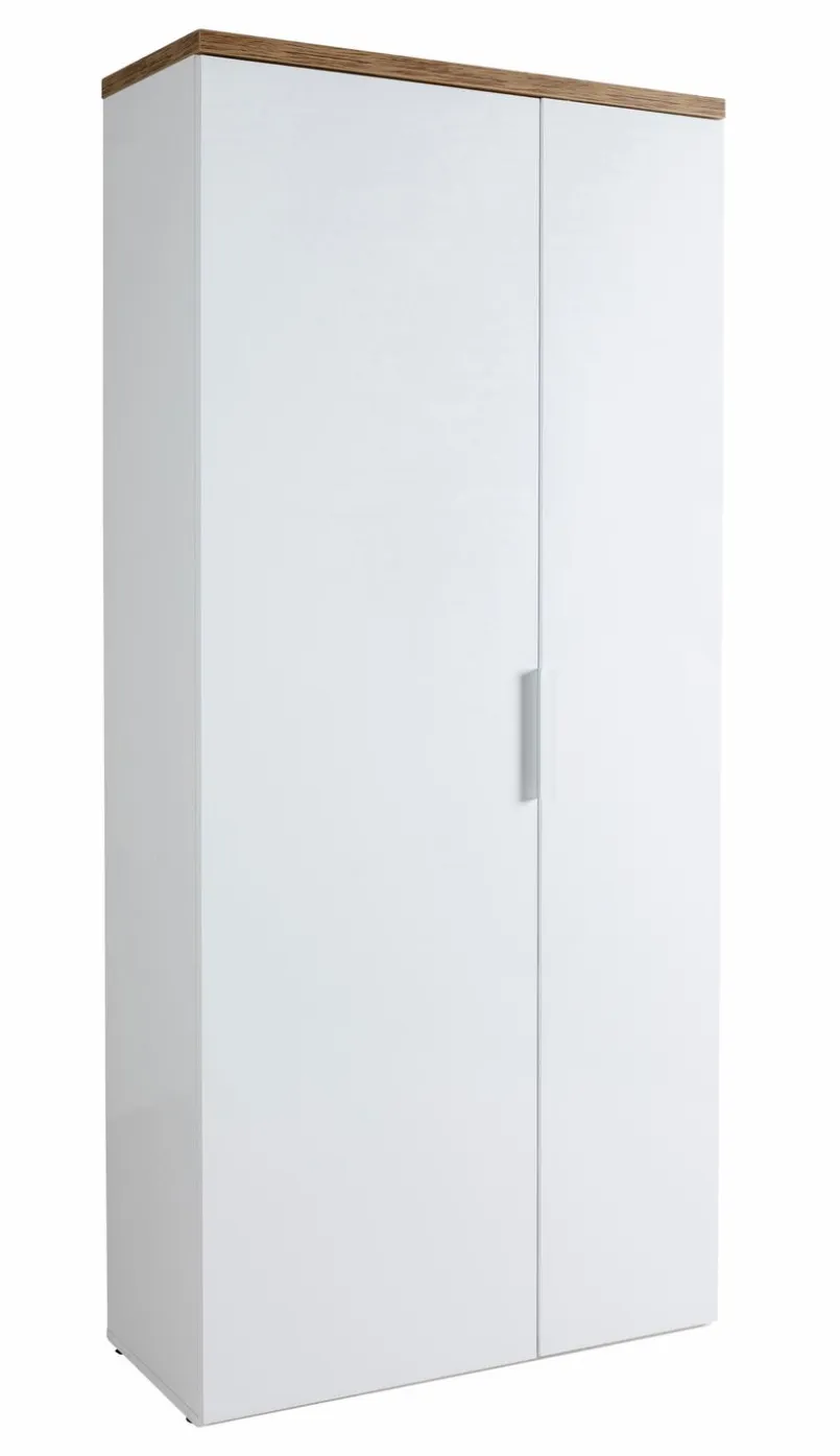 Garderobenschränke|Composad Garderobenschrank Mundi Weiß / Hochglanz