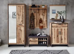 Innostyle Garderobenschränke-Garderobenschrank Prato Eiche / Graphit