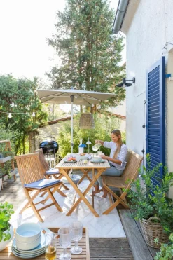 Brafab Gartenbänke|Balkonbänke-Gartenbank Turin Teak