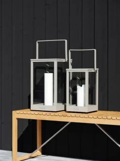 Brafab Laternen|Laternen-Gartenlaterne Belfort 27 x 43 x 27 cm Light Grey