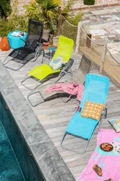 Loungeliegen|Gartenliegen| Gartenliege Adria, Stahl Türkis