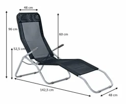 Loungeliegen|Gartenliegen| Gartenliege Adria, Stahl Türkis