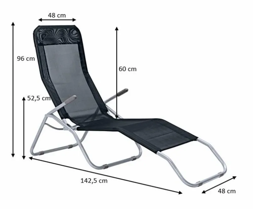 Loungeliegen|Gartenliegen| Gartenliege Adria, Stahl Türkis