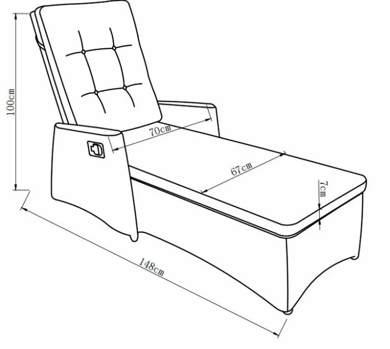 Gartenliege Deluxe Lounge Grau< Hot