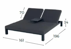 Gartenliege Eva 161 x 196 cm<Hartman Best