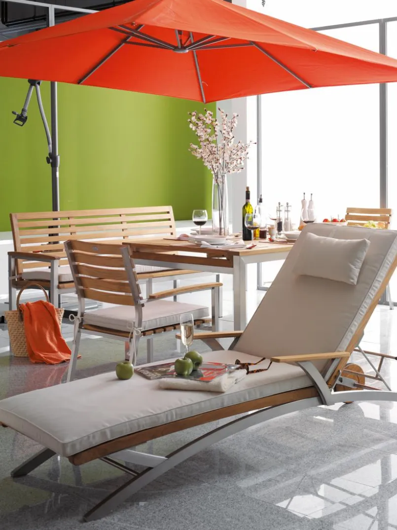 Loungeliegen|Gartenliegen|Segarda Gartenliege Madura Teak
