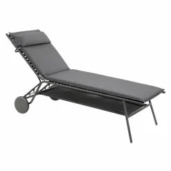 Gartenliegen|Balkonliegen|Lafuma Mobilier Gartenliege Miami II hoch Silver