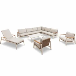 Loungeliegen|Segarda Gartenliege Santorini Liege Beige