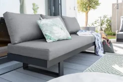 Loungeliegen|Gartenliegen| Gartenliegen Set Flin 2 tlg. Grau