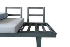 Loungeliegen|Gartenliegen| Gartenliegen Set Flin 2 tlg. Grau