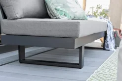 Loungeliegen|Gartenliegen| Gartenliegen Set Flin 2 tlg. Grau