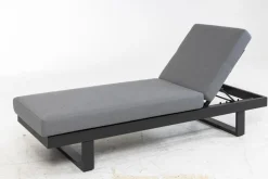 Loungeliegen|Gartenliegen| Gartenliegen Set Flin 2 tlg. Grau