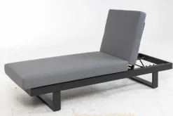 Loungeliegen|Gartenliegen| Gartenliegen Set Flin 2 tlg. Grau