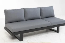 Loungeliegen|Gartenliegen| Gartenliegen Set Flin 2 tlg. Grau