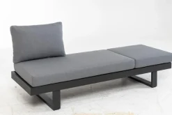Loungeliegen|Gartenliegen| Gartenliegen Set Flin 2 tlg. Grau