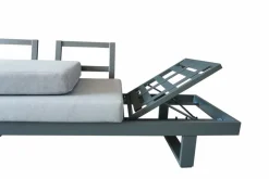 Loungeliegen|Gartenliegen| Gartenliegen Set Flin 2 tlg. Grau