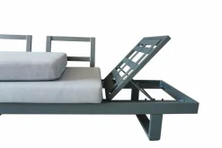 Loungeliegen|Gartenliegen| Gartenliegen Set Flin 2 tlg. Grau