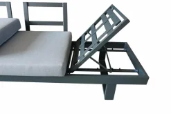 Loungeliegen|Gartenliegen| Gartenliegen Set Flin 2 tlg. Grau
