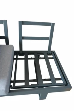Loungeliegen|Gartenliegen| Gartenliegen Set Flin 2 tlg. Grau