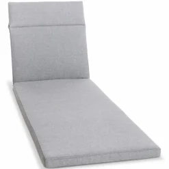 Gartenliegen-Auflagen-Gartenliegen-Auflage Deluxe Alu 200 x 60 cm Hellgrau