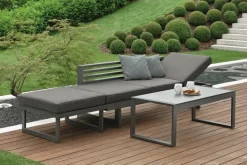 Stern Loungeliegen|Gartensofas-Gartenlounge New Holly, Aluminium Anthrazit
