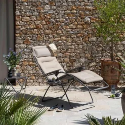 Gartenstühle|Lafuma Mobilier Gartensessel Futura Be Comfort XL Mocca