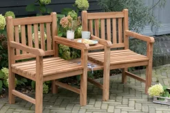 Balkonmöbel-Sets|Gartenmöbel-Sets| Gartensessel Avignon Flexi-Sitz 3tlg. Teak