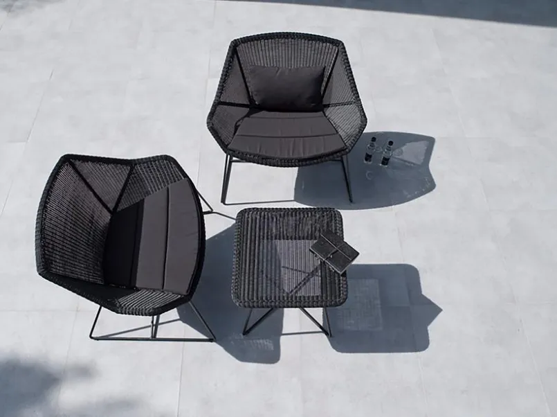Cane-line Gartenstühle|Gartensessel-Gartensessel Breeze, Faser Schwarz