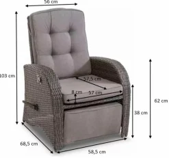 Gartensessel Deluxe Lounge Grau< Hot