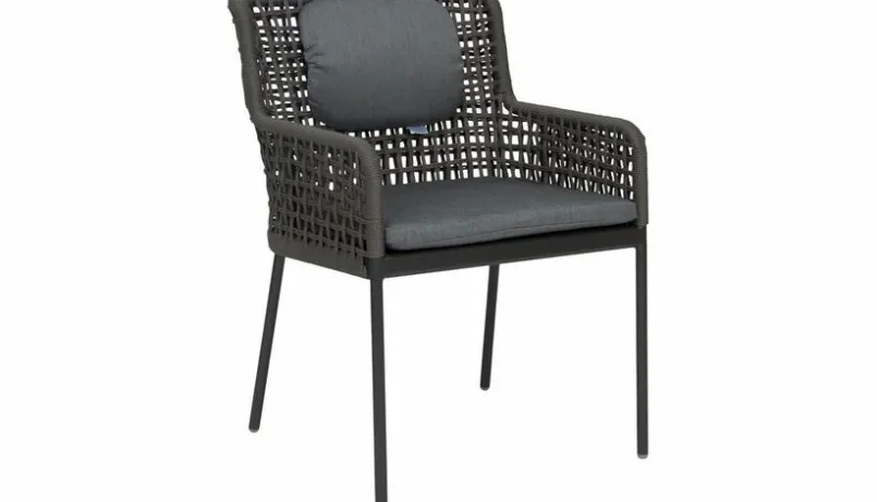 Loungesessel|Gartenstühle|Stern Gartensessel Greta, Faser/Textilen Anthrazit