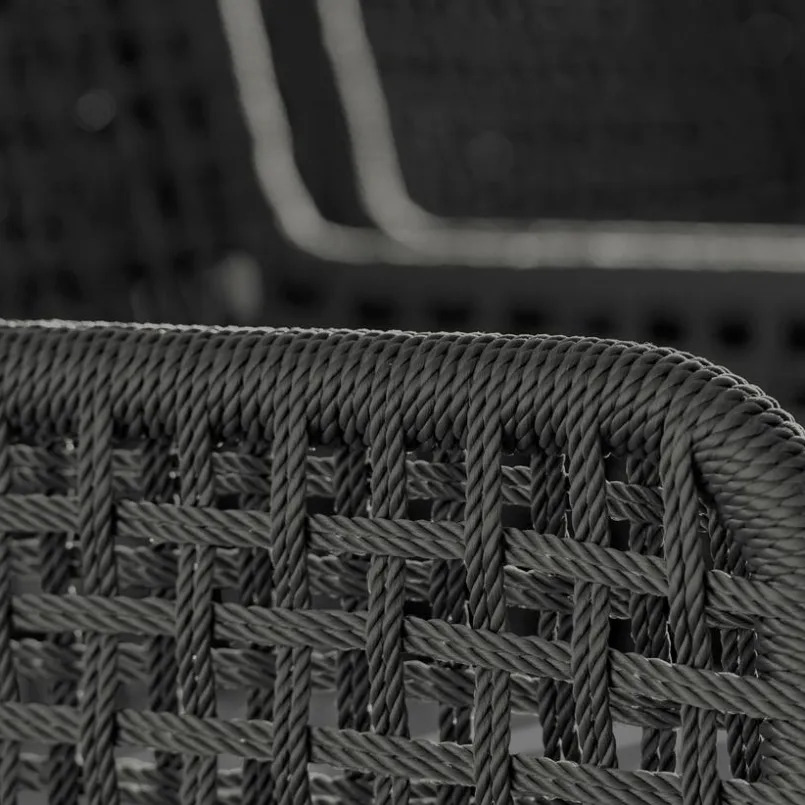 Loungesessel|Gartenstühle|Stern Gartensessel Greta, Faser/Textilen Anthrazit