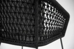 4 SEASONS OUTDOOR Loungesessel|Gartenstühle-Gartensessel Mila, Edelstahl/Rope Anthrazit