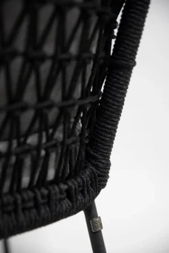 4 SEASONS OUTDOOR Loungesessel|Gartenstühle-Gartensessel Mila, Edelstahl/Rope Anthrazit
