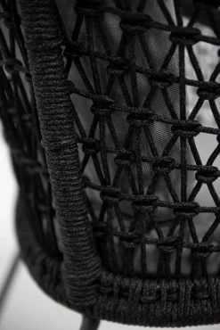 4 SEASONS OUTDOOR Loungesessel|Gartenstühle-Gartensessel Mila, Edelstahl/Rope Anthrazit
