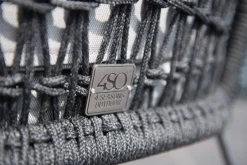 4 SEASONS OUTDOOR Loungesessel|Gartenstühle-Gartensessel Mila, Edelstahl/Rope Anthrazit