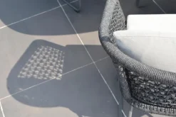 4 SEASONS OUTDOOR Loungesessel|Gartenstühle-Gartensessel Mila, Edelstahl/Rope Anthrazit