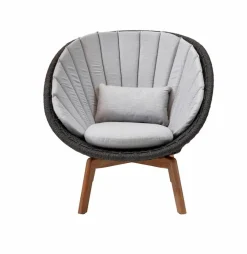 Loungesessel|Gartenstühle|Cane-line Gartensessel Peacock, dark grey Dunkelgrau