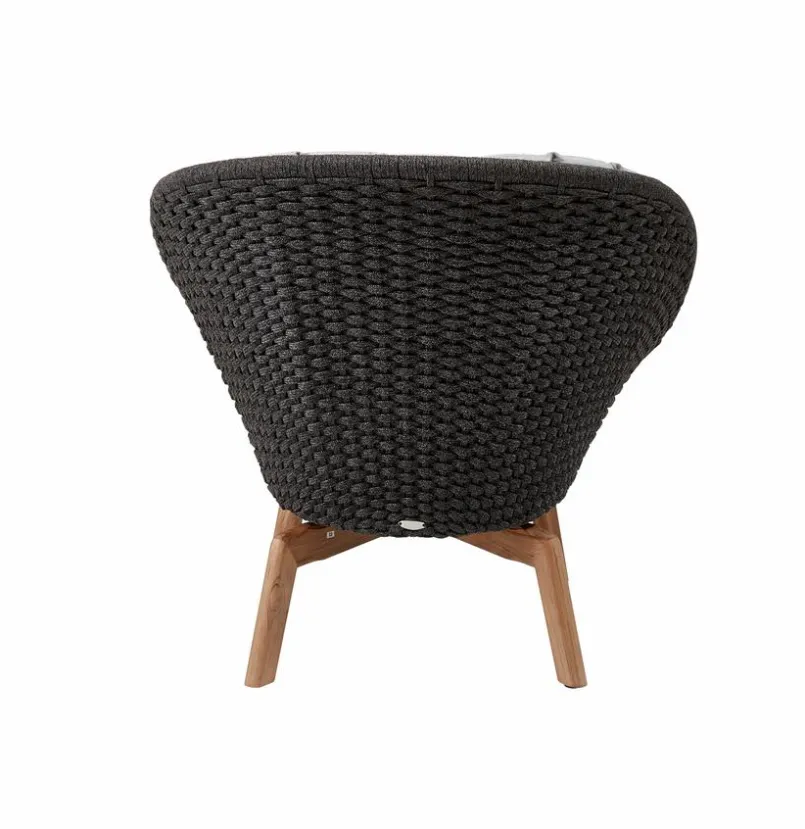 Loungesessel|Gartenstühle|Cane-line Gartensessel Peacock, dark grey Dunkelgrau