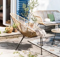 Gartenstühle|Gartensessel-Gartensessel Tahiti, PE-Geflecht Natur
