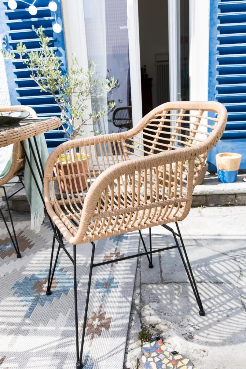 Gartenstühle|Loungesessel| Gartensessel Tonga, PE-Geflecht Natur